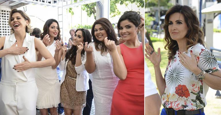 Fátima Bernardes, Vanessa Giácomo e elenco da Globo gravam mensagem de fim de ano