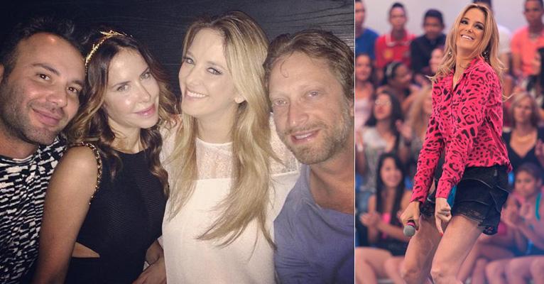 Ticiane Pinheiro janta com amigos e com suposto affair, Bruno Garfinkel