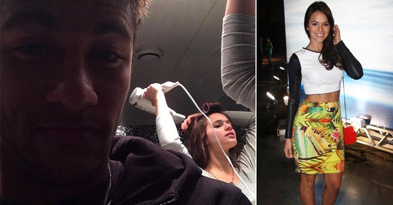 Na Áustria, Neymar brinca com a demora de Bruna Marquezine para secar o cabelo