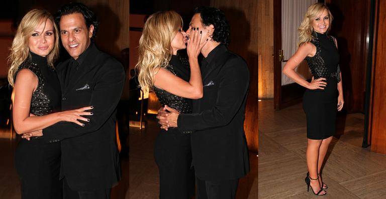 Eliana comemora 40 anos com beijo do marido João Marcelo Bôscoli