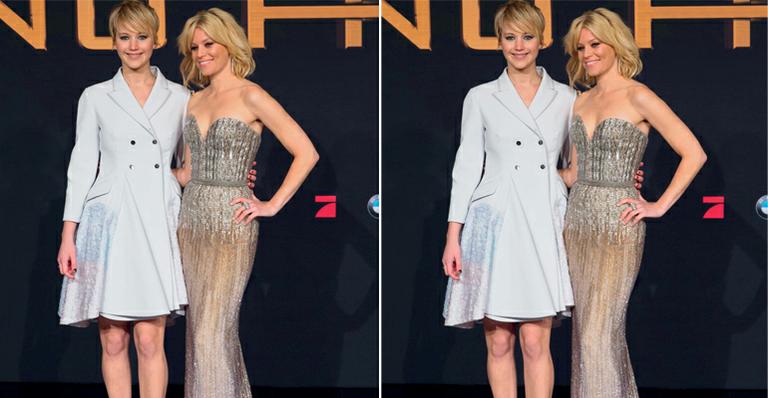 Elizabeth Banks e Jennifer Lawrence vão a première de Jogos Vorazes