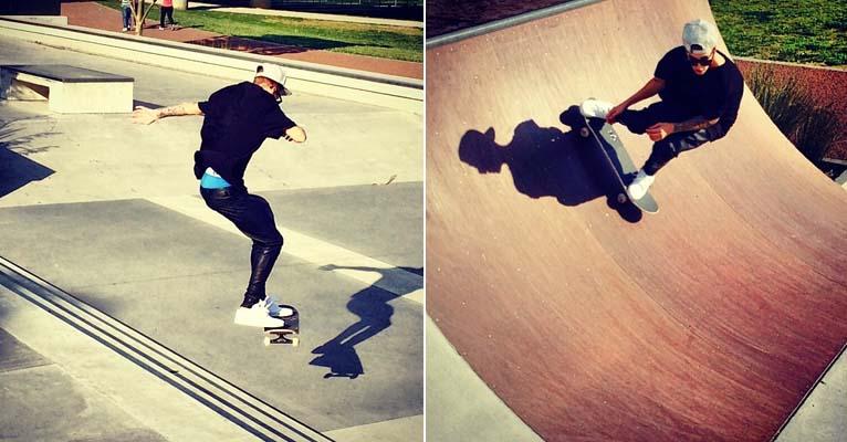 Rei das polêmicas, Justin Bieber mostra manobras que faz no skate