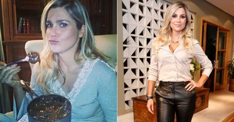 Flávia Alessandra come brigadeiro e brinca: Objetivo é ser mais forte do que ele