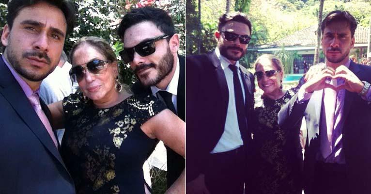 Susana Vieira brinca com os dois pretendentes de Pilar: Vai começar a disputa