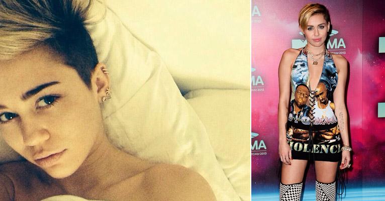Antes de se apresentar em prêmio musical, Miley Cyrus publica foto ousada