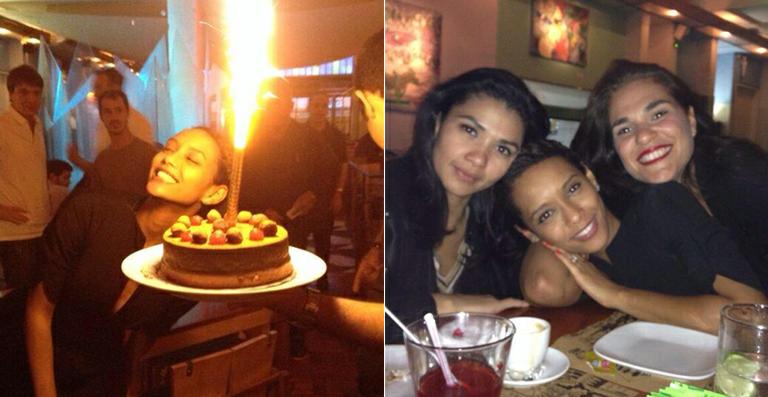 Taís Araújo comemora 35 anos com amigas