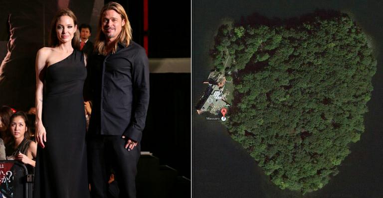 Angelina Jolie compra ilha em formato de coração para Brad Pitt