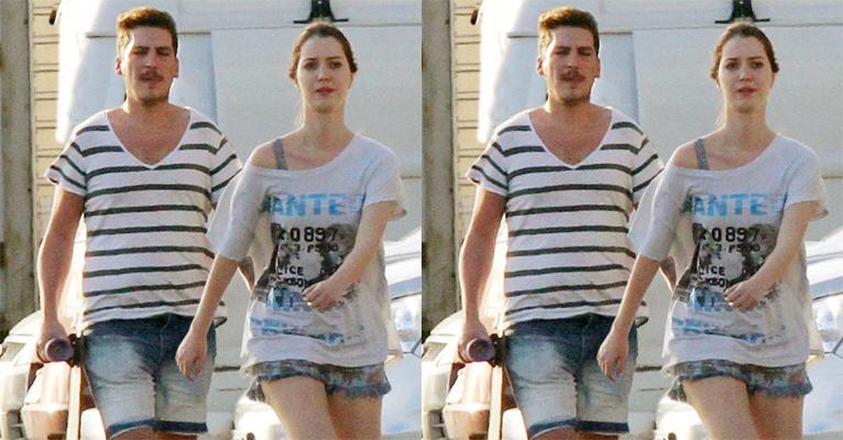 Nathalia Dill e Caio Sóh praticam esportes juntos na Barra da Tijuca