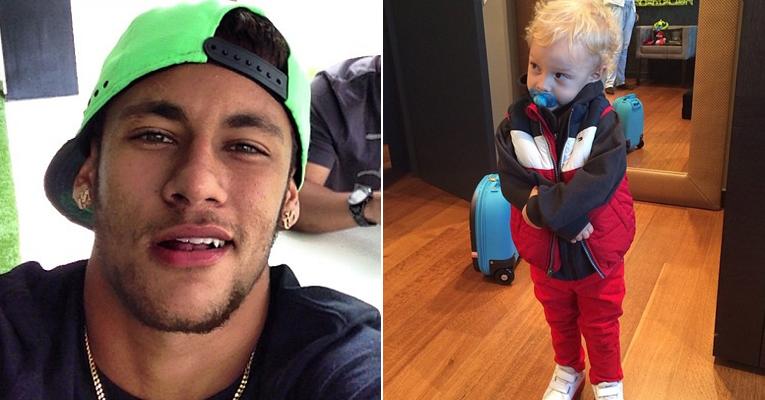 Filho de Neymar aparece de chupeta em foto fofa