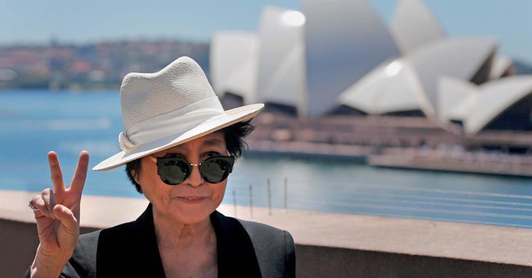 Yoko Ono abre exposição na Austrália com o intuito de difundir a paz