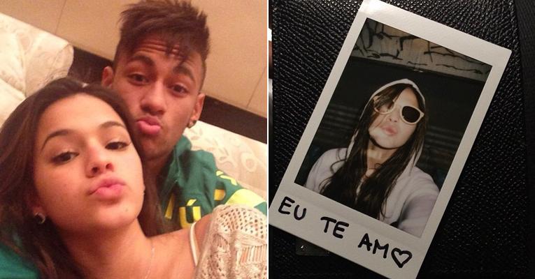 Neymar mostra lembrança que ganhou da namorada Bruna Marquezine