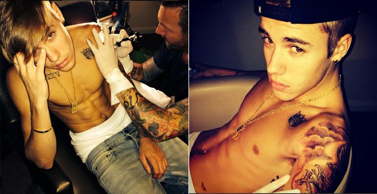 Justin Bieber faz nova tatuagem no braço