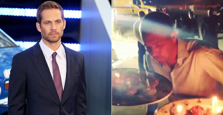 Paul Walker ganhou festa de aniversário do elenco de ‘Velozes e Furiosos 7’. Assista!