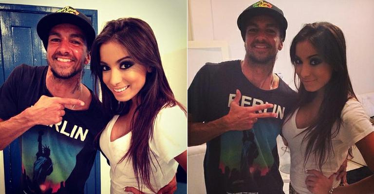 Anitta e Armandinho se encontram nos bastidores de festival