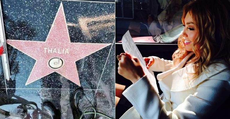 Thalia ganha estrela na Calçada da Fama: Dia feliz!