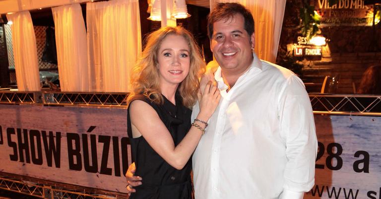 Camila Morgado e Leandro Hassum em festival de cinema em Búzios, no Rio