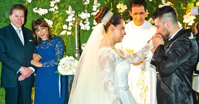 Silvio Santos abençoa casamento da filha, Silvia Abravanel