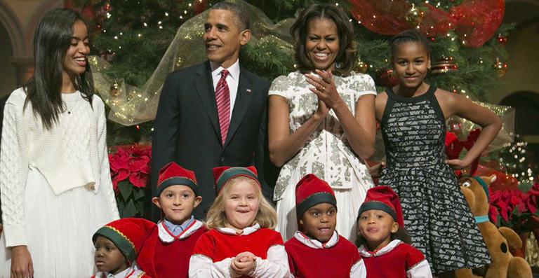 Família Obama grava especial de Natal beneficente