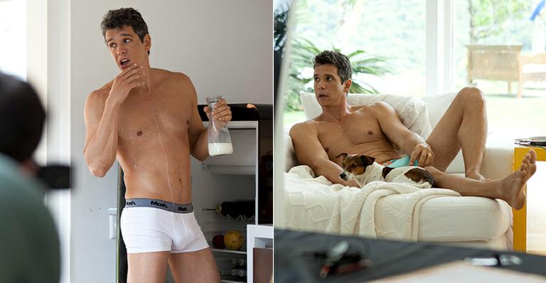 Márcio Garcia exibe boa forma em ensaio de cueca