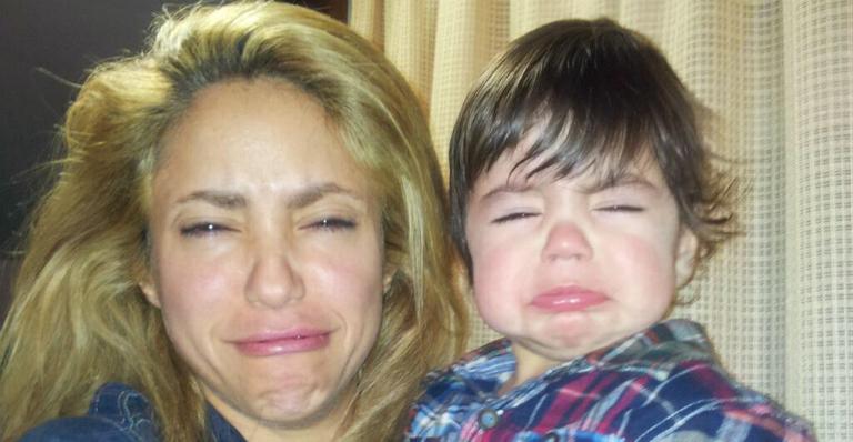Piqué mostra cantora Shakira imitando choro do filho, Milan