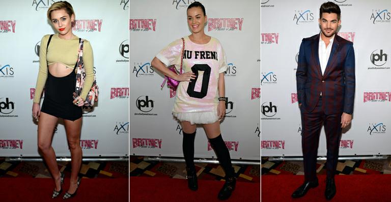 Miley Cyrus, Katy Perry e outros famosos prestigiam Britney Spears