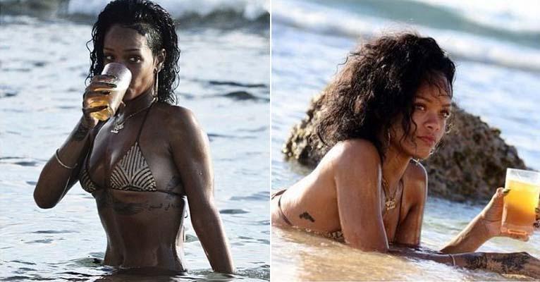 Rihanna posa de biquíni e exibe boa forma em Barbados, seu país natal