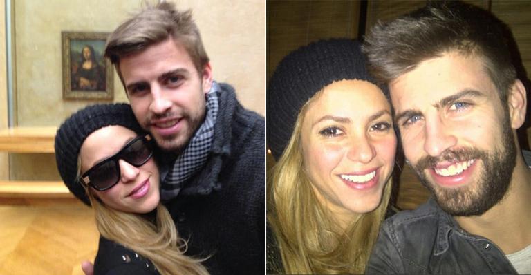 Shakira e Piqué visitam o Museu do Louvre na França