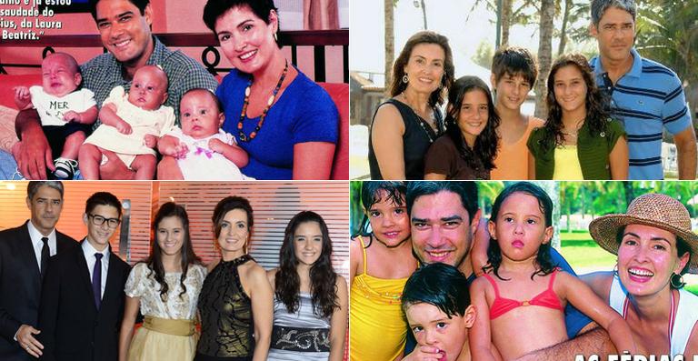 Relembre o crescimento dos trigêmeos de William Bonner e Fátima Bernardes