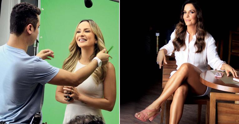 Ivete Sangalo e Claudia Leitte gravam campanha em São Paulo