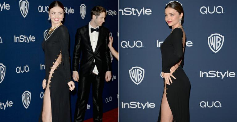 Miranda Kerr ousa no look em festa pós Globo de Ouro