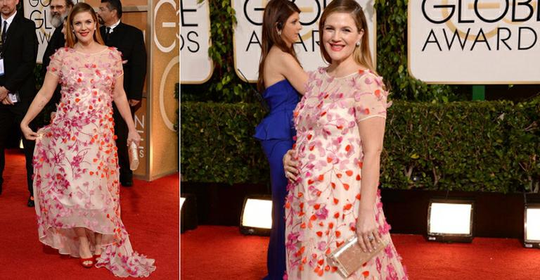 Drew Barrymore diz que seu vestido é ideal para as grávidas