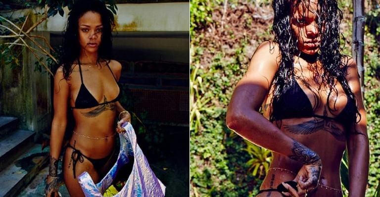 No Brasil, Rihanna exibe boa forma em fotos de biquíni