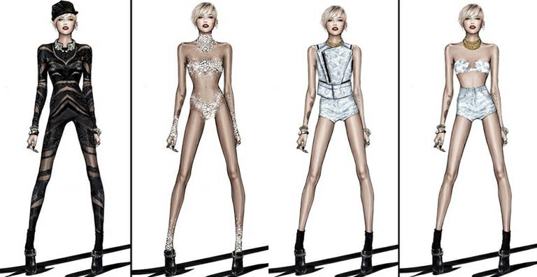 Looks de Miley Cyrus em nova turnê são de Roberto Cavalli