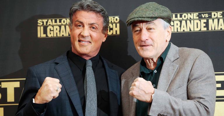 Sylvester Stallone e Robert De Niro promovem longa em Roma