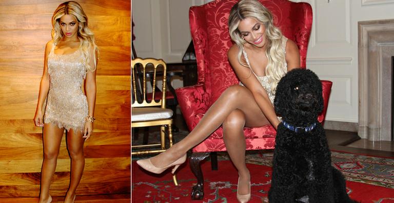 Beyoncé aposta em look brilhante para festa de Obama