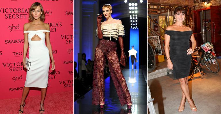 Decote ombro a ombro é tendência na alta-costura e nos looks das famosas