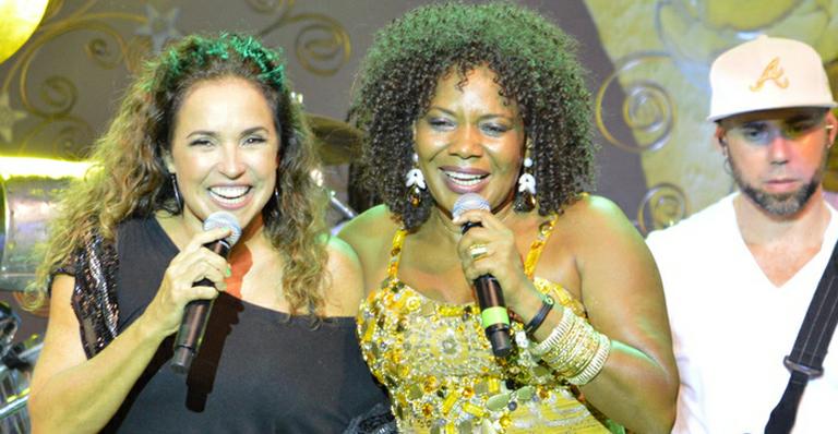 Margareth Menezes e Daniela Mercury ensaiam para o Carnaval