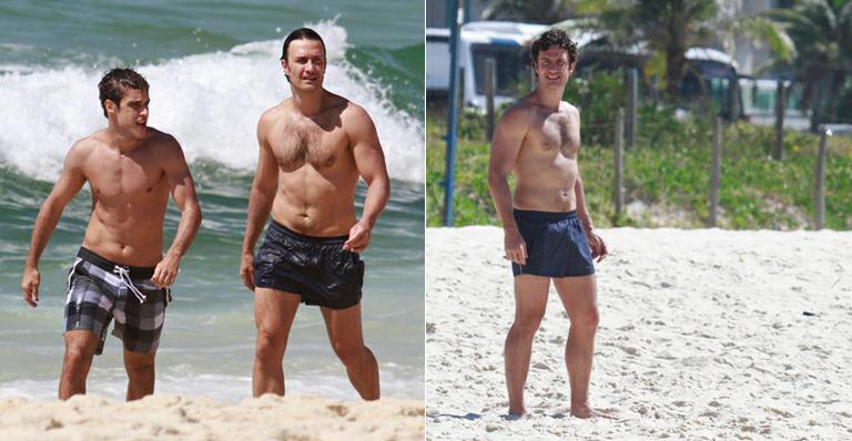 Gabriel Braga Nunes grava novela em praia carioca