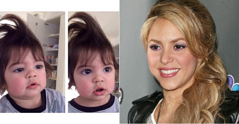 Shakira brinca e faz moicano no cabelo de seu filho