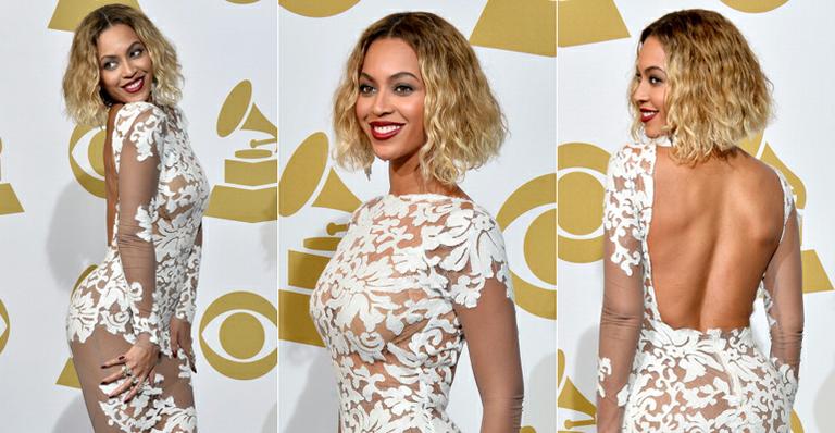 Beyoncé mostra o corpão em vestido transparente em festa pós-Grammy