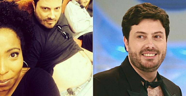 Danilo Gentili mostra a barriga saliente após o almoço