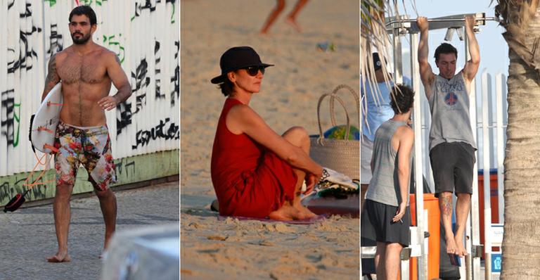 Famosos curtem o dia de sol nas praias do Rio