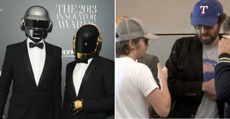 Dupla do Daft Punk é fotografada sem a máscara em aeroporto