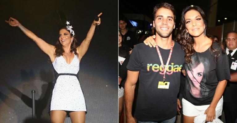 Com vestido curtinho, Ivete Sangalo agita show em Salvador