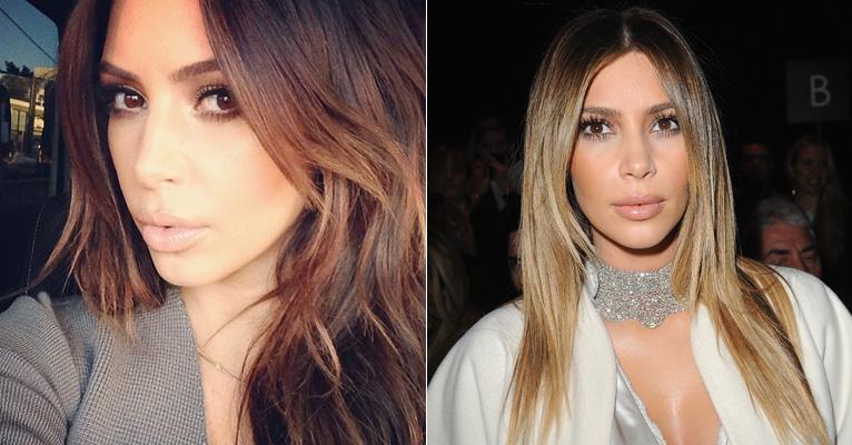 Mudança de visual! Kim Kardashian escurece os fios e volta a ser morena