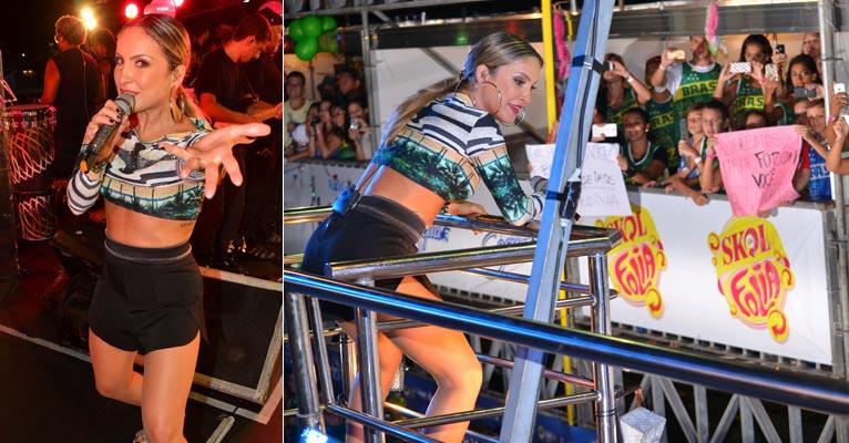 Claudia Leitte faz show em micareta no Rio de Janeiro e se emociona