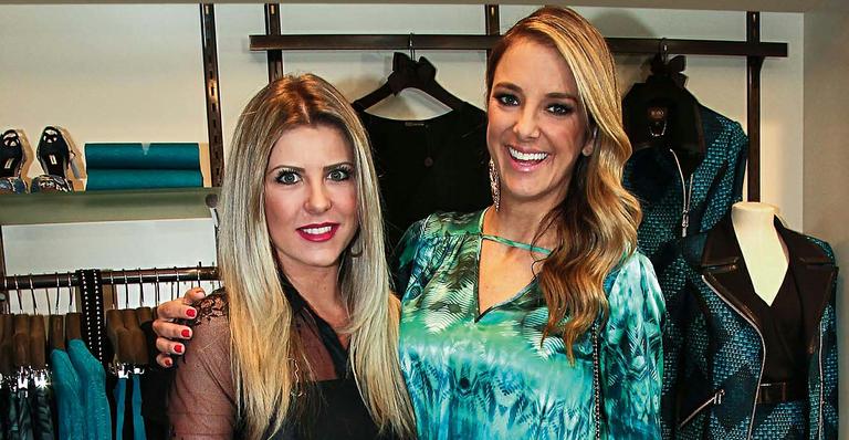 Íris Stefanelli e Ticiane Pinheiro conferem nova coleção de grife em são Paulo