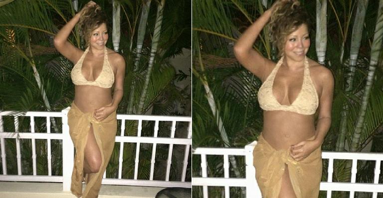 Mariah Carey mostra o corpo de biquíni e reclama do cabelo