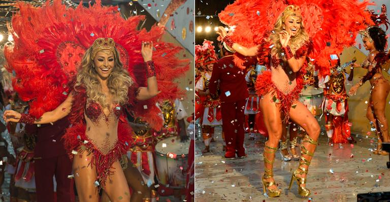 Sabrina Sato arrasa como rainha de bateria em gravação de comercial
