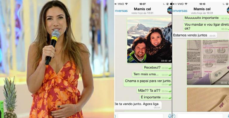 Patrícia Abravanel mostra teste de gravidez e conversa com a família sobre gestação